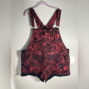 Marvel Comics Spider-Man Shortalls Overalls Bibs Women Red black Her universe 5X